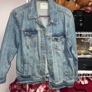 Distressed denim jacket